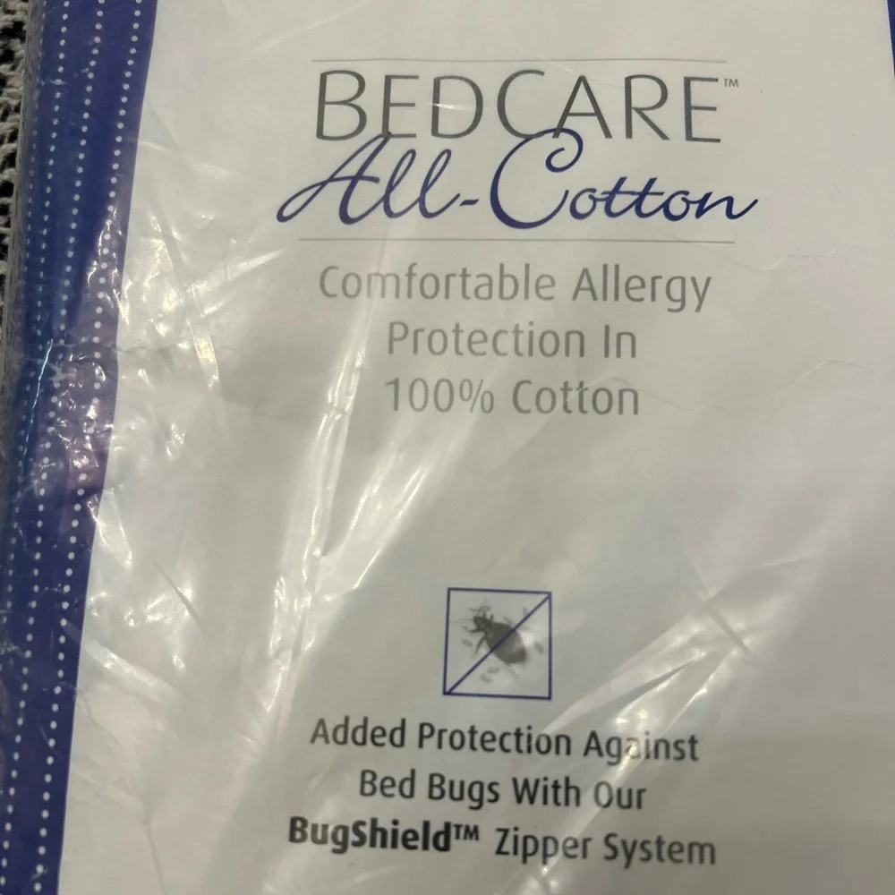 New Bed Care All Cotton Allergy and Bed Bug Proof 12” Mattress Cover Full